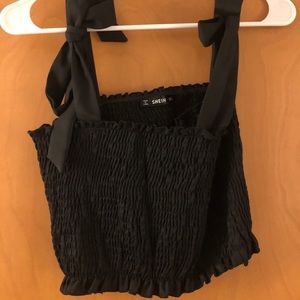 Shein Cropped Black Tank Top